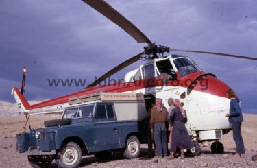 17 Loading supplies - helicopter and Landrover